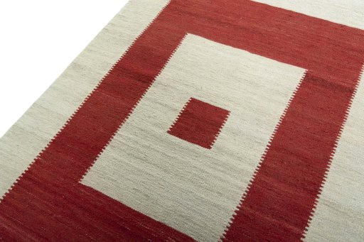 Surface texture of New Modern Design rug with natural Wool and intricate pattern