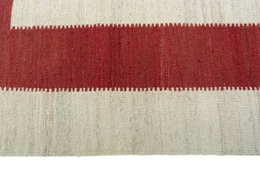 Close-up detail of New Modern Design rug from Iran / Persia showing Wool weave