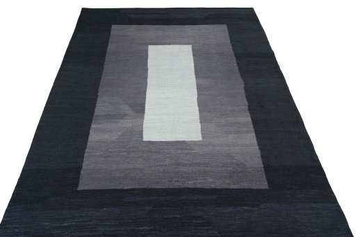 Close-up detail of New Modern Design rug from Iran / Persia showing Wool weave