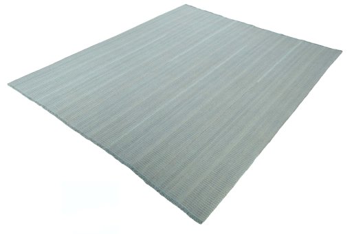 Corner detail of New Modern Design rug showing border pattern and Wool pile