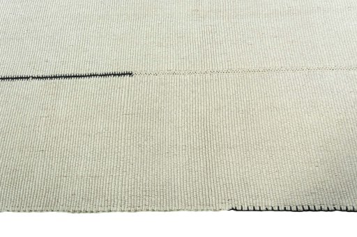 Close-up detail of New Modern Design rug from Iran / Persia showing Wool weave