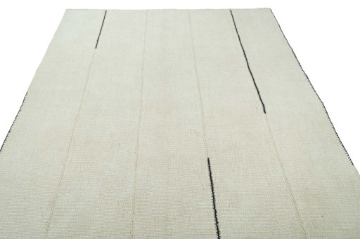 Close-up detail of New Modern Design rug from Iran / Persia showing Wool weave