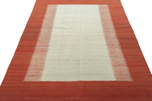 Close-up detail of New Modern Design rug from Turkey showing Wool weave