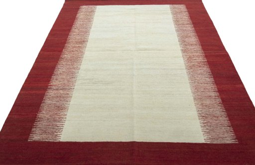 Close-up detail of New Modern Design rug from Turkey showing Wool weave