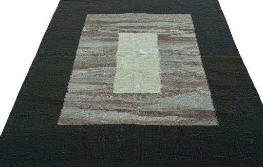Close-up detail of New Modern Design rug from Turkey showing Wool weave