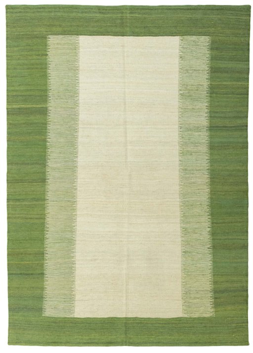 Full view of New Modern Design rug from Turkey, 214 × 152 cm in Green tones