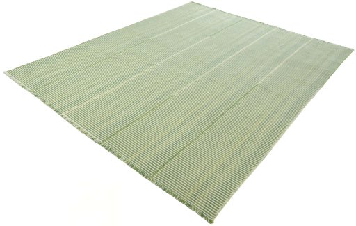 Corner detail of New Modern Design rug showing border pattern and Wool pile