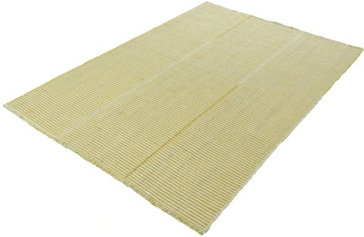 Corner detail of New Modern Design rug showing border pattern and Wool pile