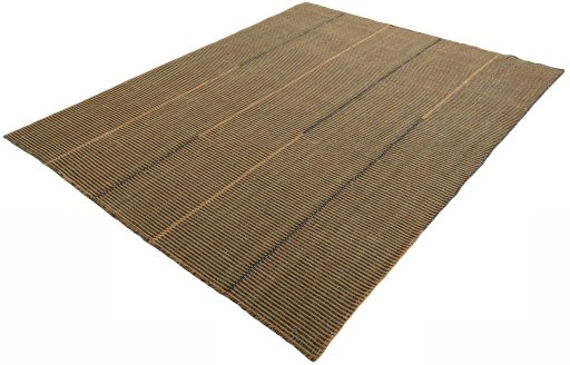 Corner detail of New Modern Design rug showing border pattern and Wool pile