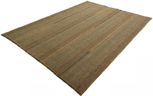 Corner detail of New Modern Design rug showing border pattern and Wool pile