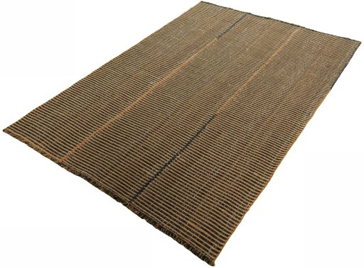 Corner detail of New Modern Design rug showing border pattern and Wool pile
