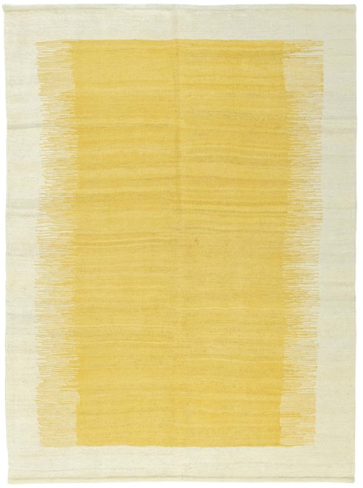 Full view of New Modern Design rug from Turkey, 207 × 151 cm in Yellow tones