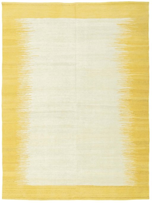 Full view of New Modern Design rug from Turkey, 205 × 154 cm in Yellow tones