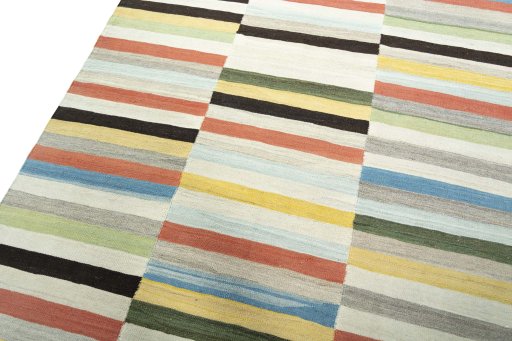 Surface texture of New Modern Design rug with natural Wool and intricate pattern