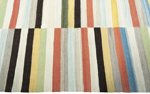 Close-up detail of New Modern Design rug from Turkey showing Wool weave