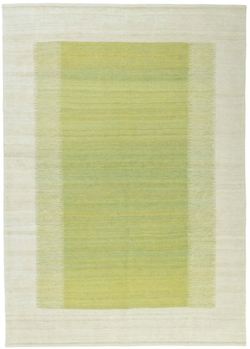 Full view of New Modern Design rug from Turkey, 216 × 153 cm in Green tones