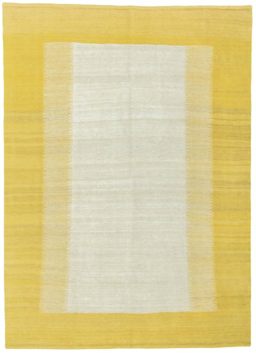 Full view of New Modern Design rug from Turkey, 217 × 156 cm in Yellow tones