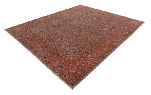 Close-up detail of New Haj-jalili rug from Pakistan showing Wool weave