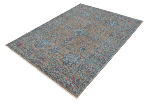 Close-up detail of New Farahan rug from Pakistan showing Wool weave