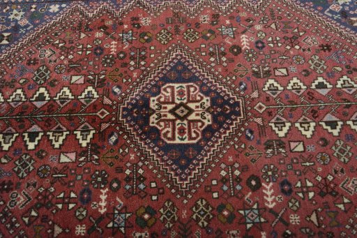 Central medallion detail of 2000s Abadeh rug from Iran / Persia