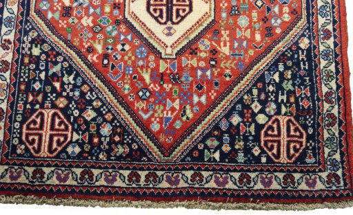 Central medallion detail of 2000s Abadeh rug from Iran / Persia