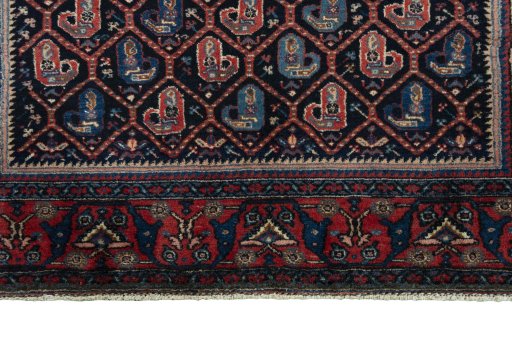 Central medallion detail of 1930s Afshar rug from Iran / Persia