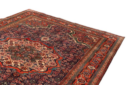 Surface texture of 2018s Ardebil rug with natural Wool and intricate pattern