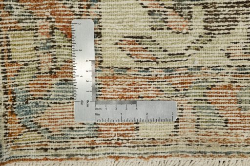 Corner detail of 1920s Bakhtiar rug showing border pattern and Wool pile