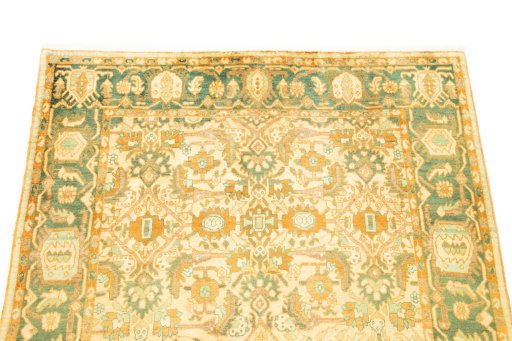 Surface texture of New Bakhtiar rug with natural Wool and intricate pattern