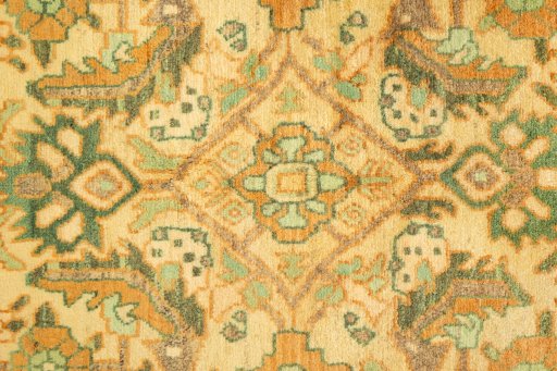 Close-up detail of New Bakhtiar rug from Iran / Persia showing Wool weave