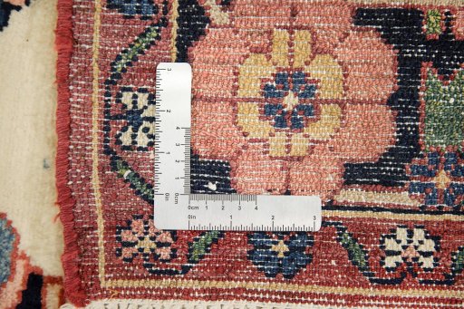 Close-up detail of New Bakhtiar rug from Iran / Persia showing Wool weave