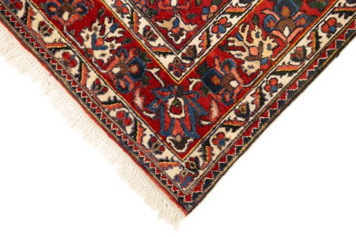 Central medallion detail of 1940s Bakhtiar rug from Iran / Persia