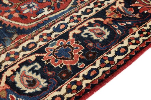 Central medallion detail of 1930s Bakhtiar rug from Iran / Persia
