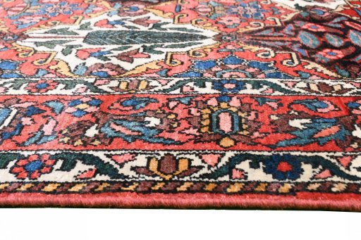 Central medallion detail of 1950s Bakhtiar rug from Iran / Persia