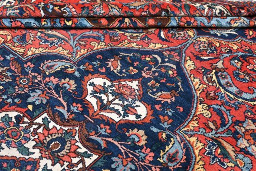 Central medallion detail of 1930s Bakhtiar rug from Iran / Persia