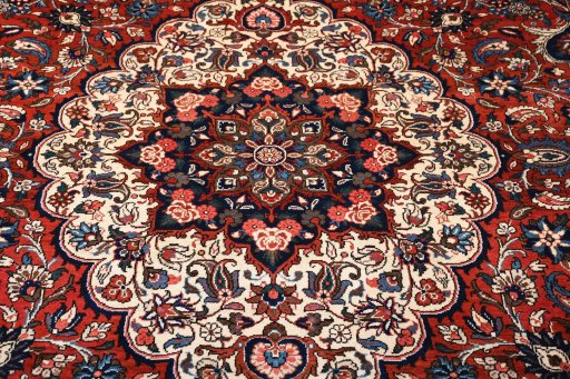 Central medallion detail of 1930s Bakhtiar rug from Iran / Persia