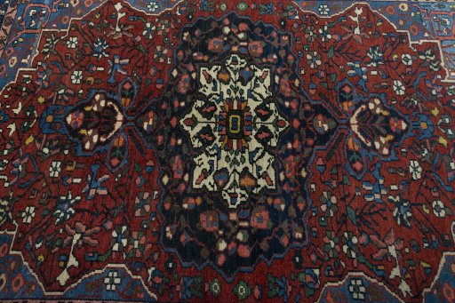 Central medallion detail of 1930s Bakhtiar rug from Iran / Persia
