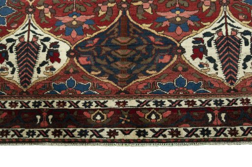 Central medallion detail of 1950s Bakhtiar rug from Iran / Persia
