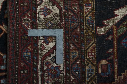Close-up detail of New Bakhtiar rug from Iran / Persia showing Wool weave