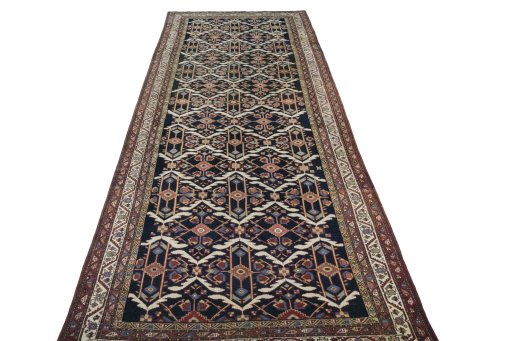 Surface texture of New Bakhtiar rug with natural Wool and intricate pattern