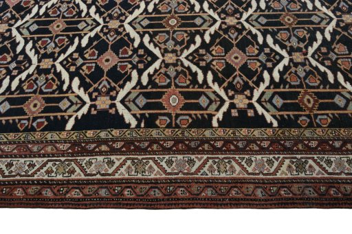 Close-up detail of New Bakhtiar rug from Iran / Persia showing Wool weave