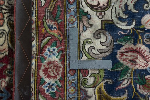 Close-up detail of New Bakhtiar rug from Iran / Persia showing Wool weave