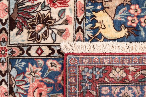 Full view of 2000s Bakhtiar rug from Iran / Persia, 375 × 300 cm in Multi Color tones