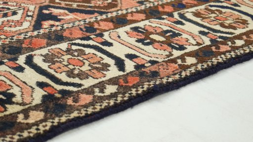 Central medallion detail of 1990s Bakhtiar rug from Iran / Persia