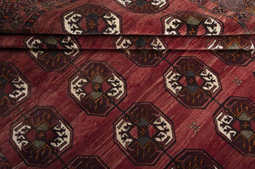 Central medallion detail of 2000s Baloch rug from Iran / Persia