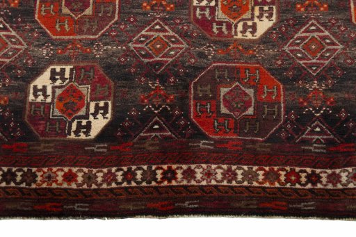 Central medallion detail of 2000s Baloch rug from Iran / Persia