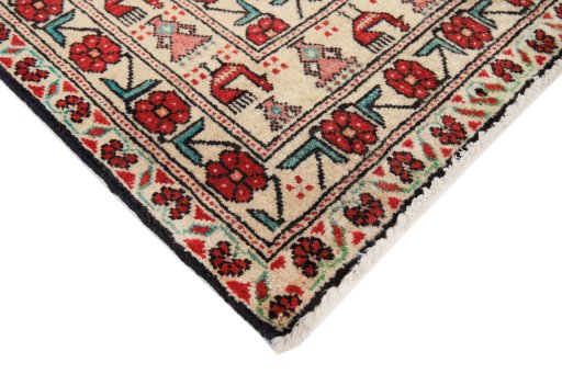 Central medallion detail of 1990s Baloch rug from Iran / Persia