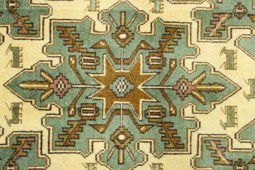 Close-up detail of 2000s Baloch rug from Iran / Persia showing Wool weave