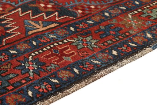 Central medallion detail of 1920s Gharajeh rug from Iran / Persia