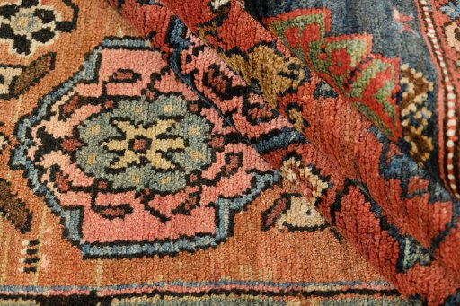 Full view of 1880s Gharajeh rug from Iran / Persia, 203 × 150 cm in Red tones